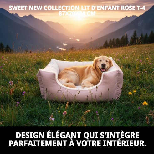 Coussin Rose Douce Nouvelle Collection T-4 87x70x24 cm pour Animaux de Compagnie