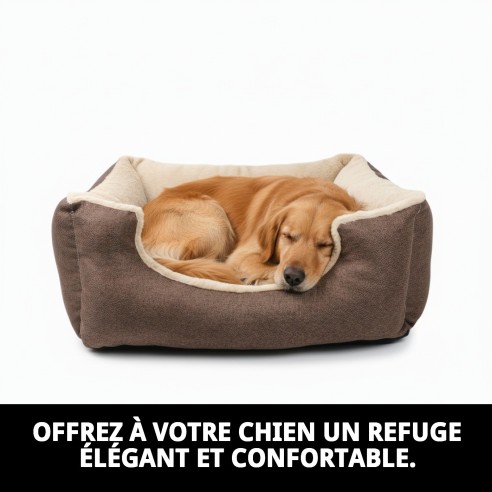 Lit marron T-4 87x70x24 cm pour chiens | Nouvelle collection Moly