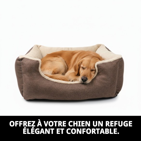 Lit marron T-4 87x70x24 cm pour chiens | Nouvelle collection Moly