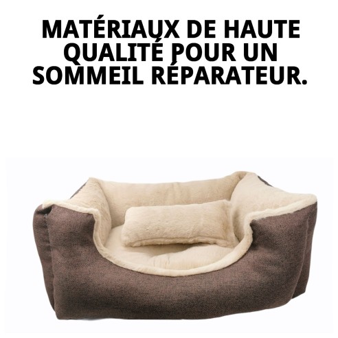 Lit marron T-4 87x70x24 cm pour chiens | Nouvelle collection Moly