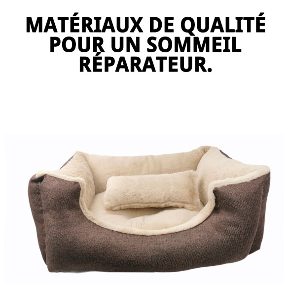 Lit marron Nouvelle Collection T-5 pour chiens 100x84 cm