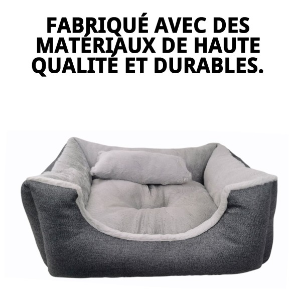 Lit de couleur gris DULCE Nouvelle Collection pour Animaux T-1 50x42x21 cm