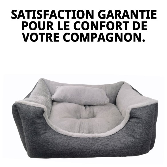 Lit de couleur gris DULCE Nouvelle Collection pour Animaux T-1 50x42x21 cm