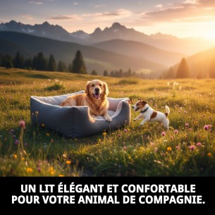 Lit gris T-2 Douce Nouvelle Collection pour Animaux de Compagnie 60x48 cm 2