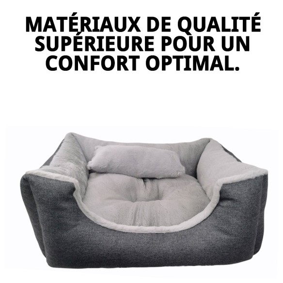 Lit gris T-2 Douce Nouvelle Collection pour Animaux de Compagnie 60x48 cm
