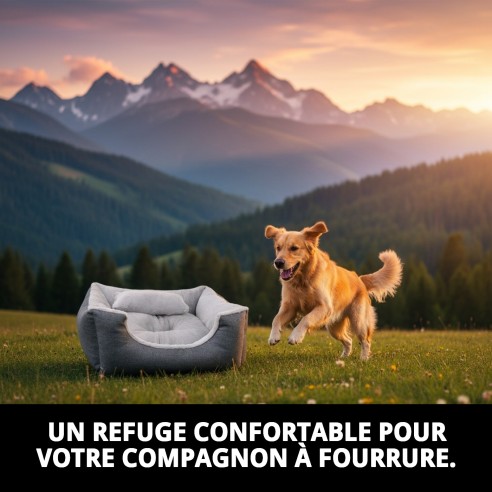Doux Berceau Gris T-3 75x63x24 cm - Nouvelle Collection pour Animaux de Compagnie