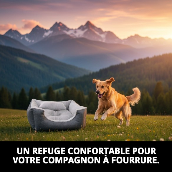 Doux Berceau Gris T-3 75x63x24 cm - Nouvelle Collection pour Animaux de Compagnie