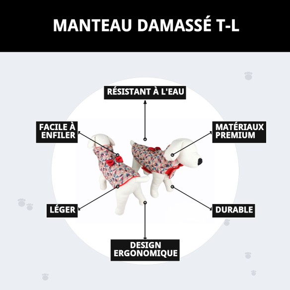 Manteau Damasco T-L pour chien | Qualité et style Moly