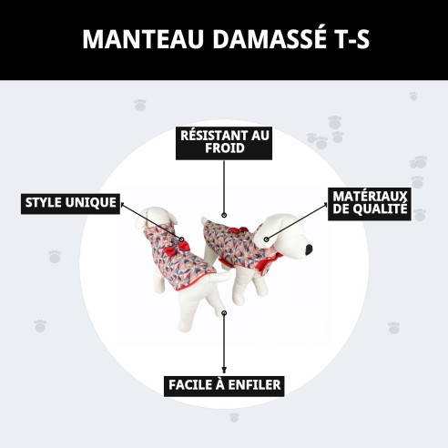 Manteau Damasco pour Chien Taille S - Qualité et Style