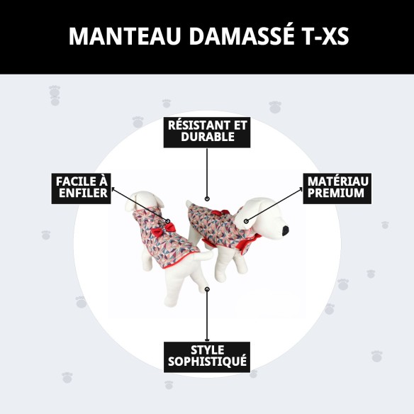 Manteau Damasco T-XS : Style et Confort pour votre Animal de Compagnie