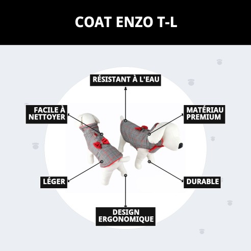 Manteau Enzo T-L : Style et Confort pour Votre Animal de Compagnie