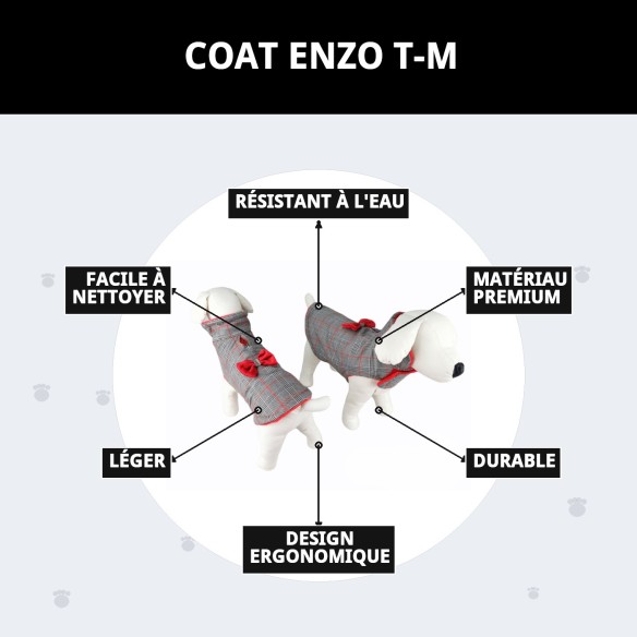 Manteau Enzo T-M : Style et Confort pour votre Animal de Compagnie