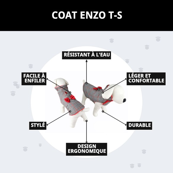 Manteau Enzo T-S pour Animaux de Compagnie : Style et Confort