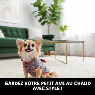 Manteau Enzo T-XXS : Style et Chaleur pour votre Animal de Compagnie 2