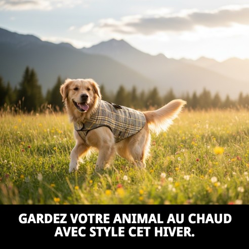Manteau Biel T-L : Style et Chaleur pour votre Animal de Compagnie