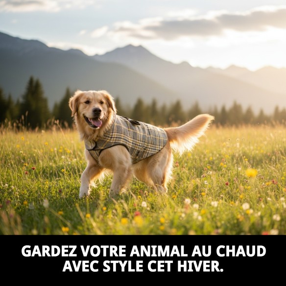 Manteau Biel T-L : Style et Chaleur pour votre Animal de Compagnie