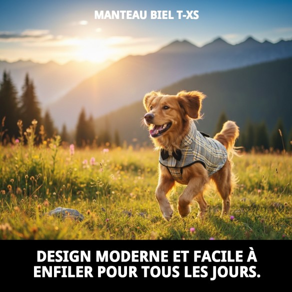 Manteau Biel T-XS : Style et Chaleur pour votre Animal de Compagnie