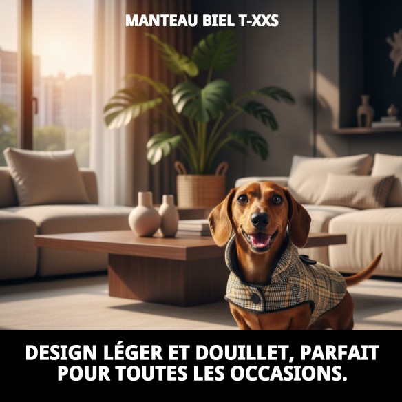 Manteau Biel T-XXS : Chaleur et Style pour votre Animal de Compagnie