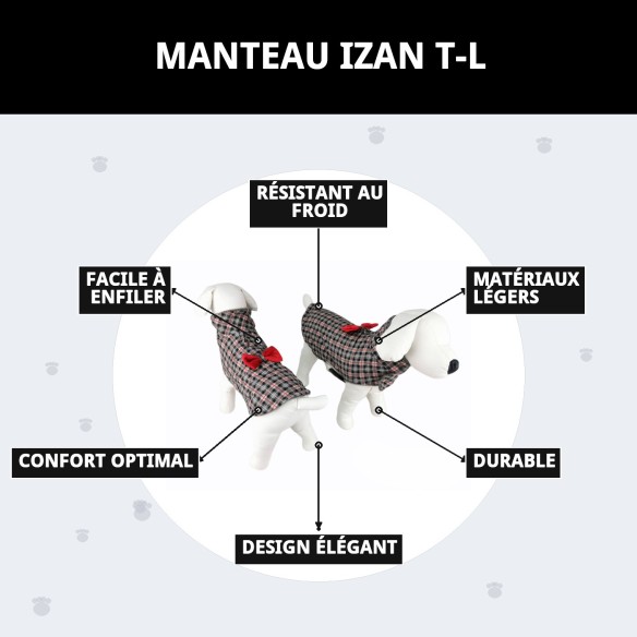 Manteau Izan T-L pour Animaux : Style et Chaleur Idéale