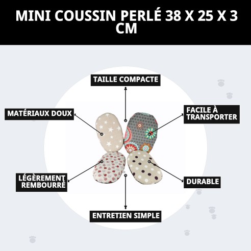 Coussin Perla Mini 38x25 cm : Confort pour votre Animal de Compagnie