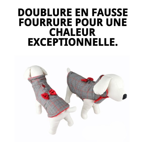 Manteau Enzo T-XS pour chiens et chats, chaud et élégant.