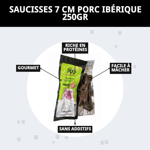 Saucisses de Porc Ibérique pour Chiens - Délice Gourmet