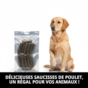 Saucisses de poulet pour animaux de compagnie - Snack sain 250g 2