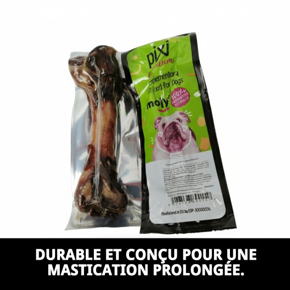 Exposant en Os de Jambon pour Chiens - 15 Unités