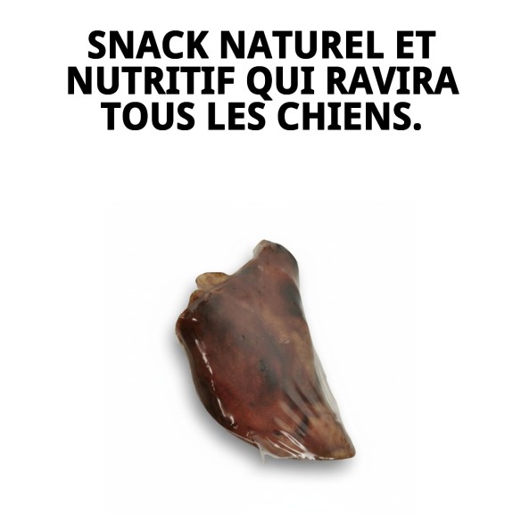 Exposeur Oreilles de Porc Déshydratées pour Chiens - 25 Unités