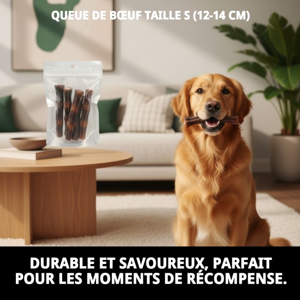 Queue de Bœuf S pour chiens 100% naturel et sain.