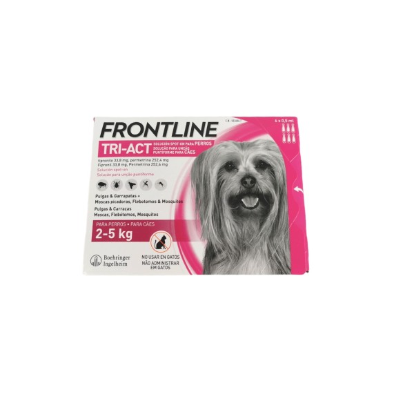 Frontline Tri-Act : Protection totale pour chiens de 2 à 5 kg