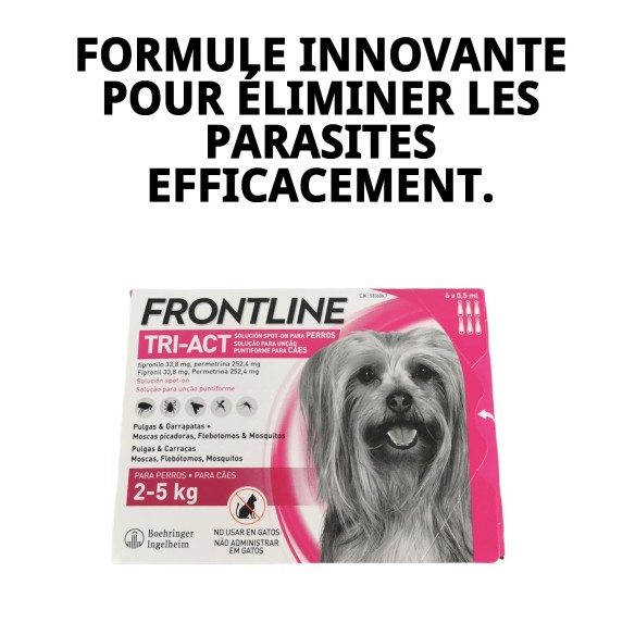 Frontline Tri-Act : Protection totale pour chiens de 2 à 5 kg