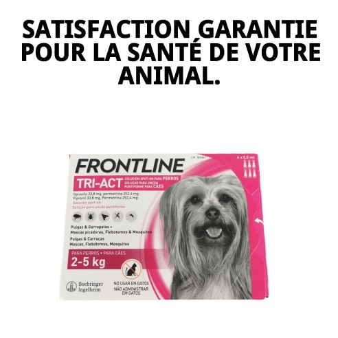 Frontline Tri-Act : Protection totale pour chiens de 2 à 5 kg
