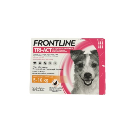 Frontline Tri-Act 5-10 kg : Protection totale pour votre chien.