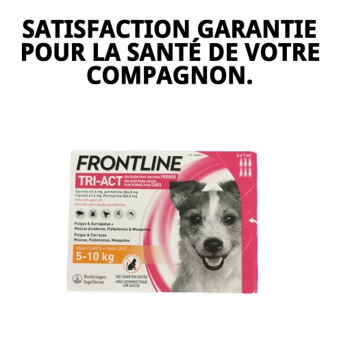 Frontline Tri-Act 5-10 kg : Protection totale pour votre chien.