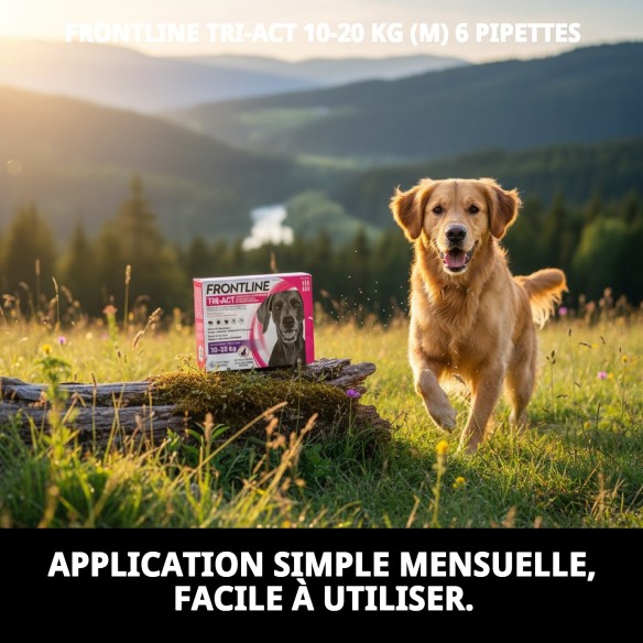 Frontline Tri-Act : Protection Totale pour Chiens de 10 à 20 kg