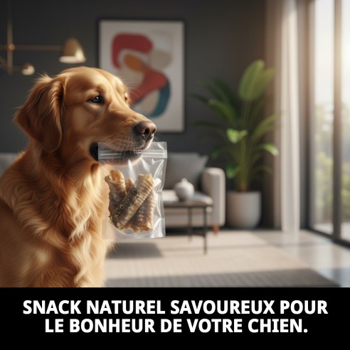 Trachée de veau déshydratée pour chiens | Moly 2 unités