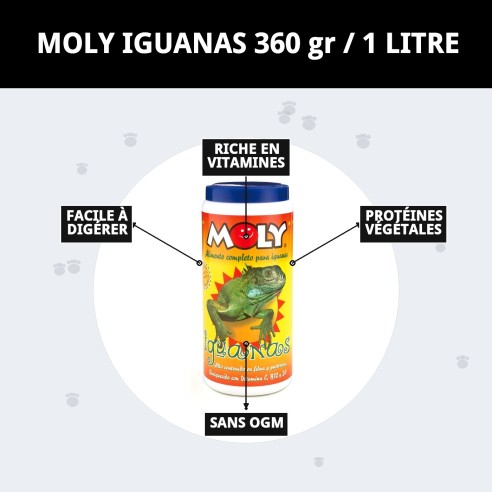 Aliment complet Moly Iguanes 360g - Nutrition idéale