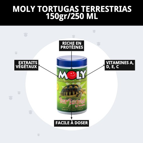 Aliment Premium pour Tortues Terrestres - Moly 250ml