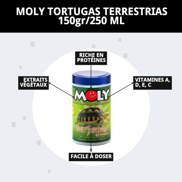 Aliment Premium pour Tortues Terrestres - Moly 250ml