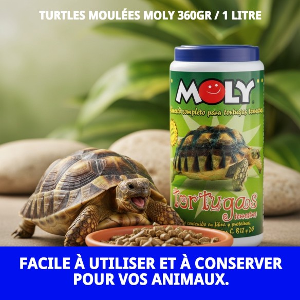 Aliment nutritif pour tortues terrestres - MOLY 360g