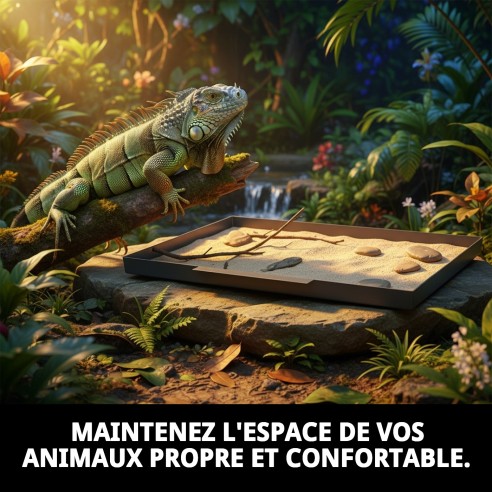 Plateau en plastique pour cage de reproduction 60 cm pour animaux de compagnie.