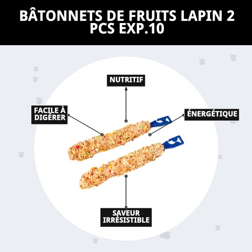 Barres de Fruits pour Lapins 2 Unités - Snack Sain
