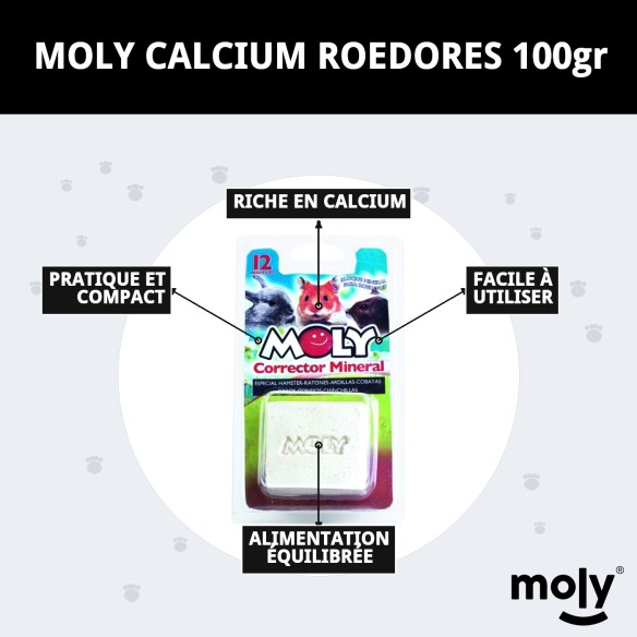 Moly Calcium pour Rongeurs 100g - Supplément Essentiel