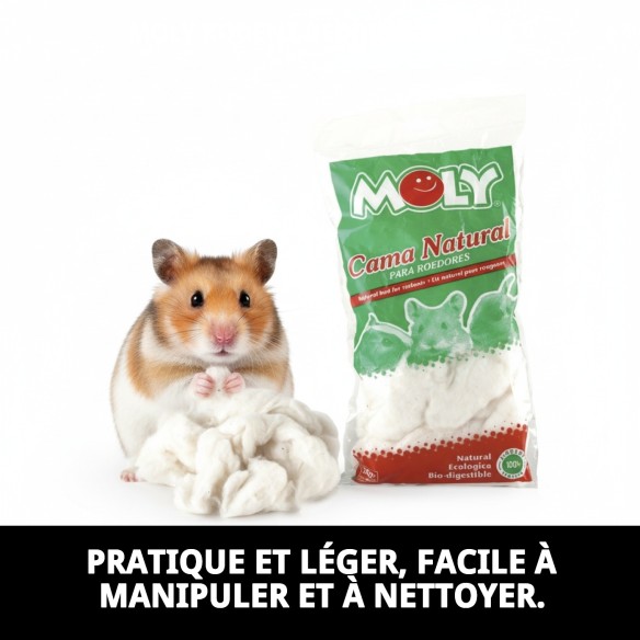 Lit MOLY pour Rongeurs 30g - Confort et Chaleur
