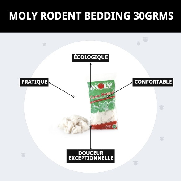 Lit MOLY pour Rongeurs 30g - Confort et Chaleur