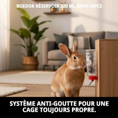 Abreuvoir pour rongeurs 320 ml - Eau fraîche et propre