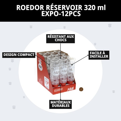 Abreuvoir pour rongeurs 320 ml - Eau fraîche et propre