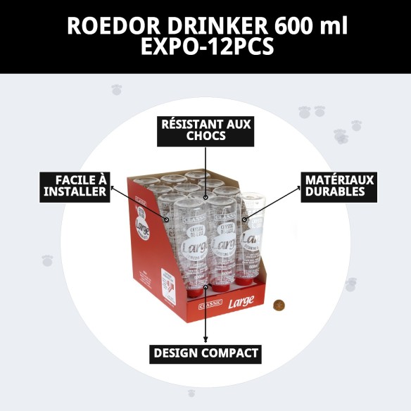 Abreuvoir pour rongeurs 600 ml - Eau propre et fraîche