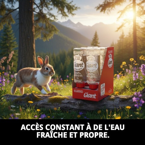 Abreuvoir pour rongeurs 1100ml - Eau fraîche sans goutte à goutte